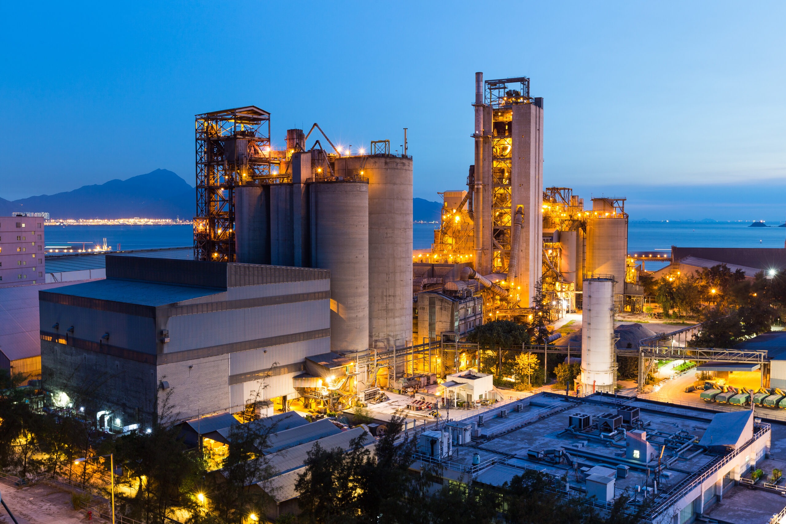 Cement Plant at Night